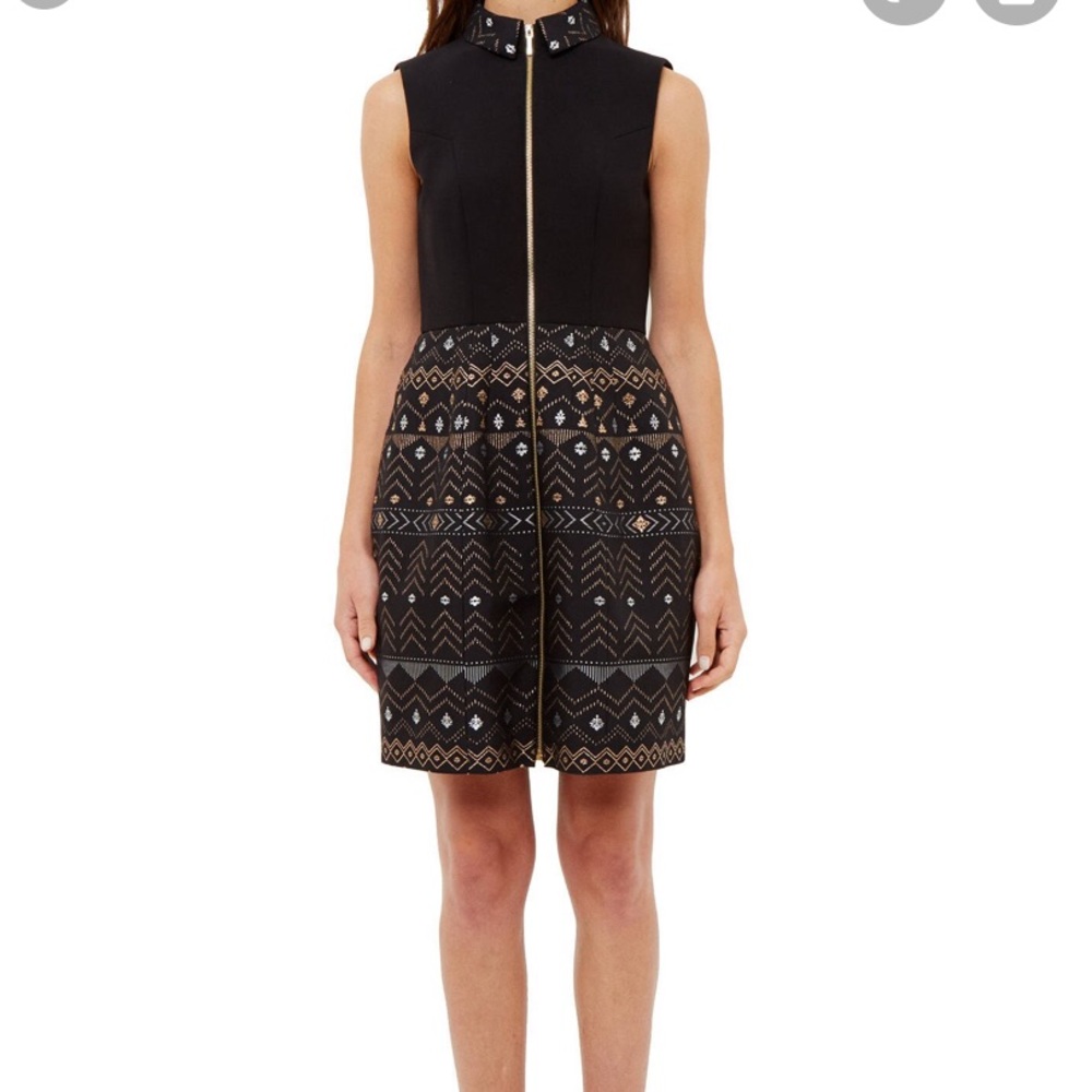 NWT Ted Baker London Black Collar Dress US…